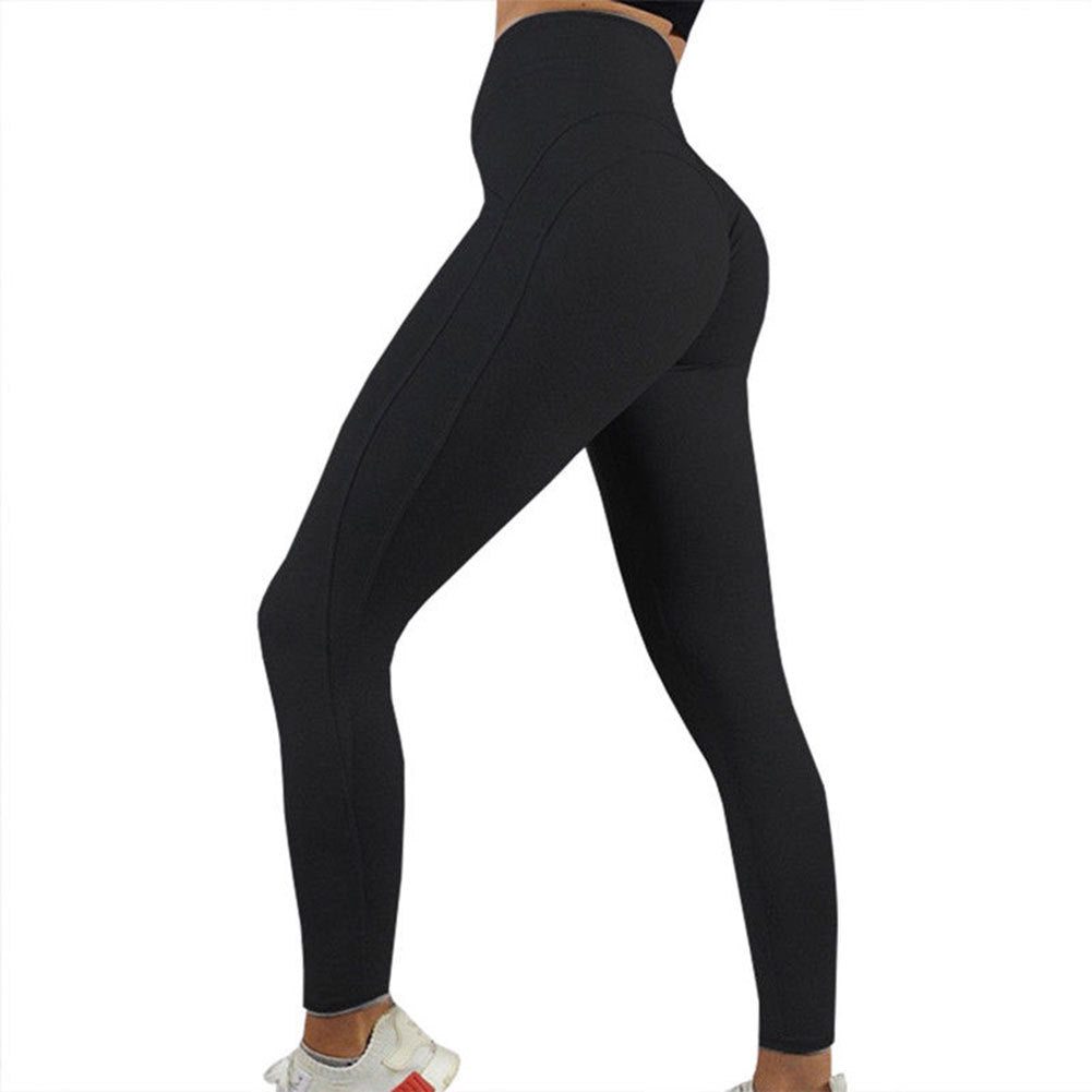 Leggings e Calças Femininas para Fitness e Yoga em Cores Sólidas