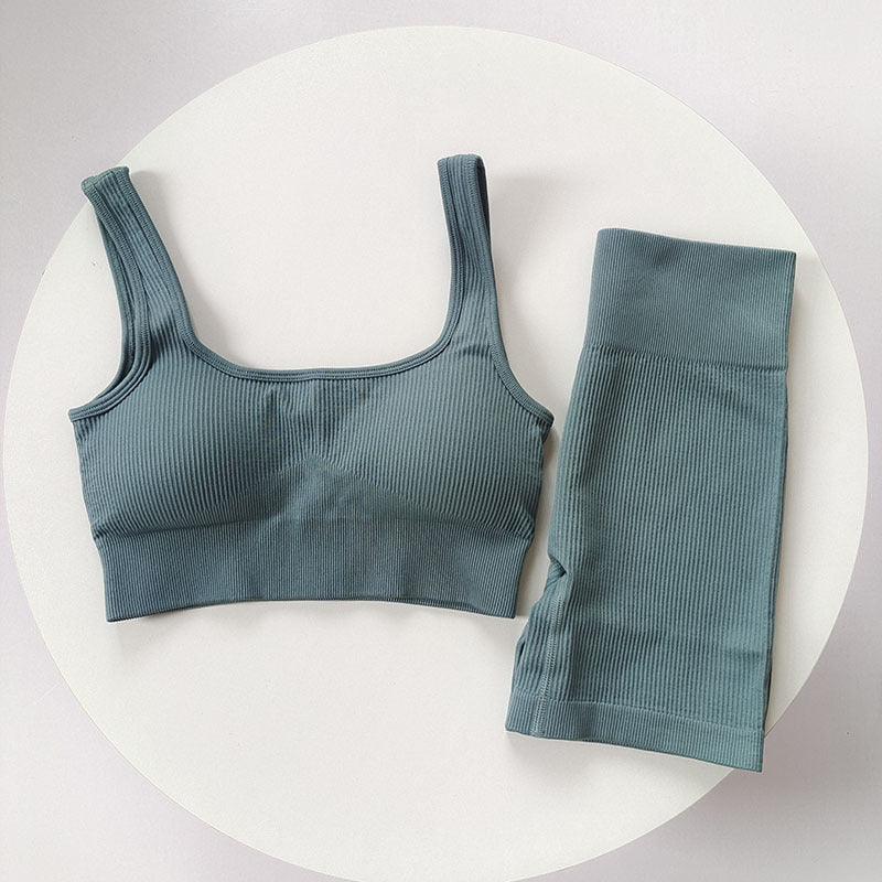 Conjunto Esportivo de Cintura Alta para Mulheres para Corrida e Treino
